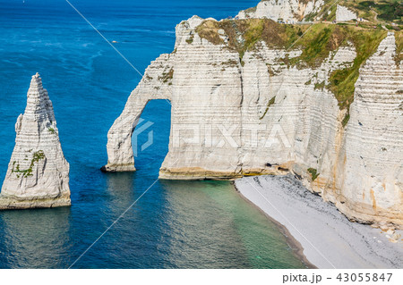 The famous cliffs at Etretat in Normandy, France 43055847