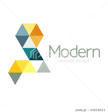 Triangle shape design abstract business logo icon design. Company logotype branding emblem idea Triangle shape design abstract business logo icon design. Company logotype branding emblem idea 43058021