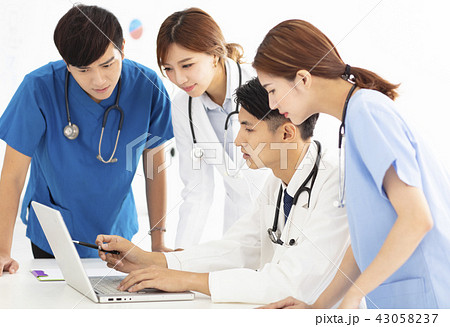 young Medical team at meeting in office 43058237