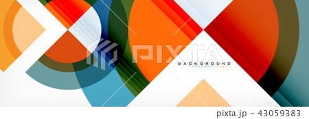 Vector circular geometric abstract background 43059383