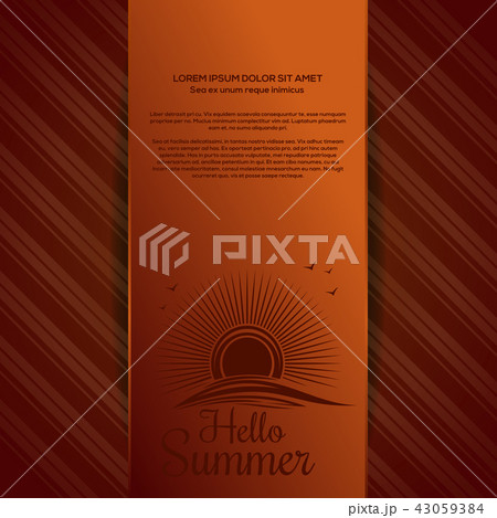 Solar logo icon on summer orange background 43059384