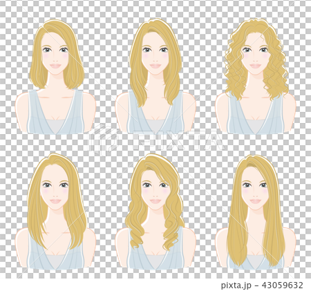ヘアスタイルのイラスト 43059632