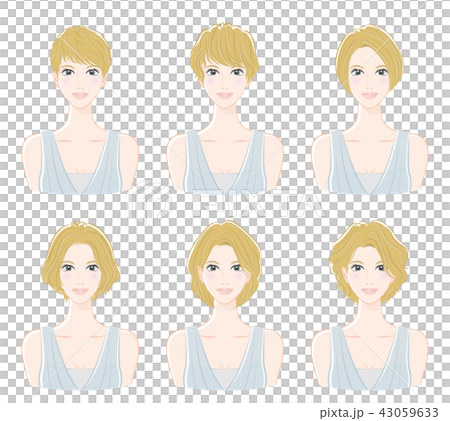 ヘアスタイルのイラスト 43059633