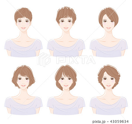 ヘアスタイルのイラストのイラスト素材 ヘアスタイルのイラストのイラスト素材