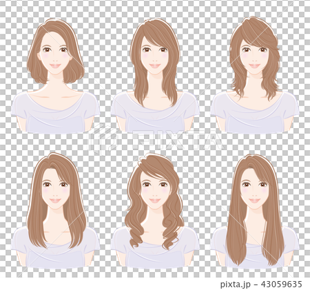 ヘアスタイルのイラスト 43059635