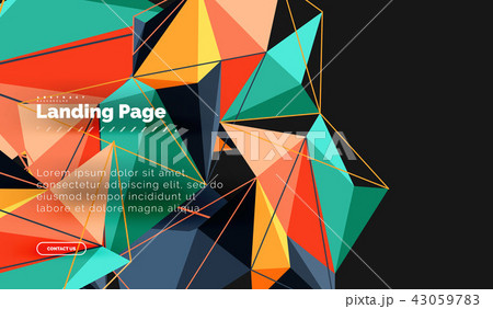 Polygonal geometric design, abstract shape made of triangles, trendy background Polygonal geometric design, abstract shape made of triangles, trendy background 43059783