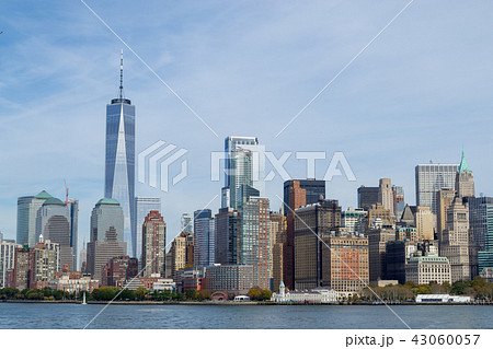 NYC financial district from a ferry NYC financial district from a ferry 43060057
