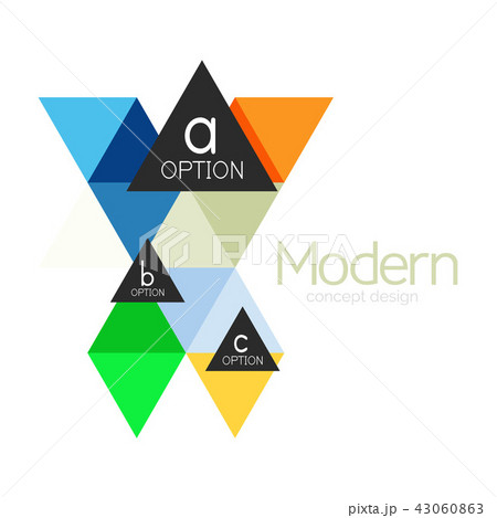 Triangle shape design abstract business logo icon design. Company logotype branding emblem idea 43060863
