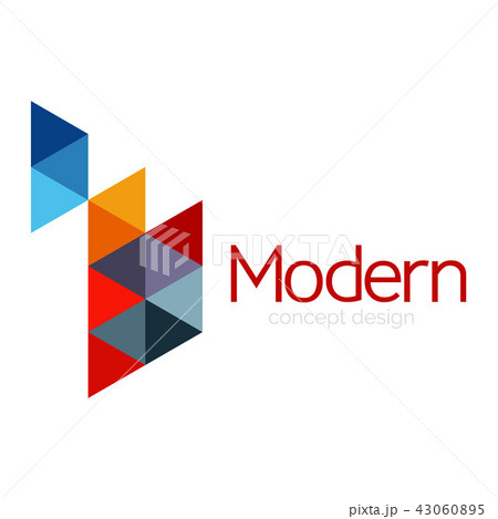 Triangle shape design abstract business logo icon design. Company logotype branding emblem idea 43060895