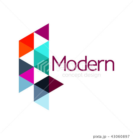 Triangle shape design abstract business logo icon design. Company logotype branding emblem idea 43060897
