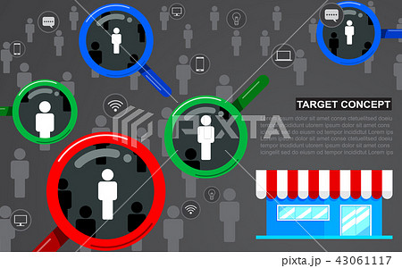Target audience business consumer market concept Target audience business consumer market concept 43061117