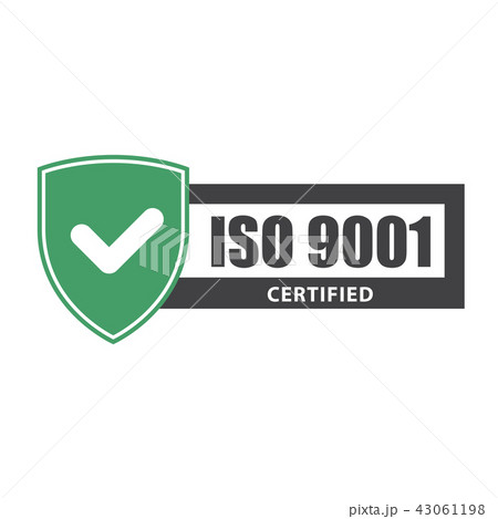ISO 9001 certificate plate emblem of ISO standard 43061198