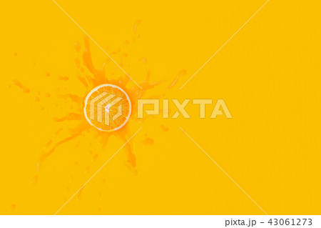 Minimal concept, Orange fruit on Orange juice Minimal concept, Orange fruit on Orange juice 43061273