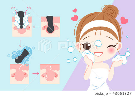 woman with facial clean concept woman with facial clean concept 43061327