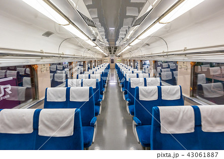0系新幹線の座席の写真素材