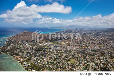 ダイヤモンドヘッドとホノルル市街地 43061965