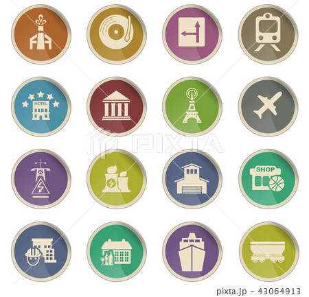 infrastructure icon set infrastructure icon set 43064913
