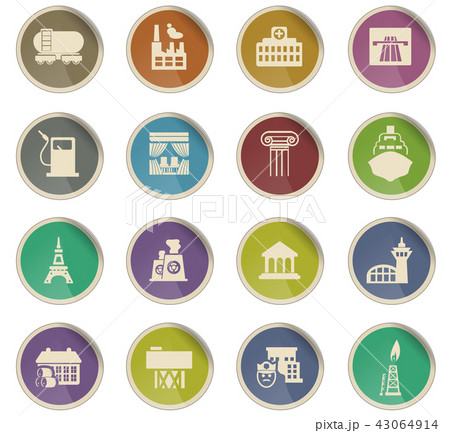 infrastructure icon set 43064914