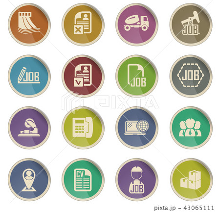 job search icon set 43065111