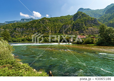 River Brenta in Valsugana - Sugana Valley Italy River Brenta in Valsugana - Sugana Valley Italy 43065186