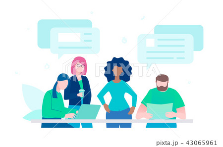 Live chat - flat design style colorful illustration 43065961