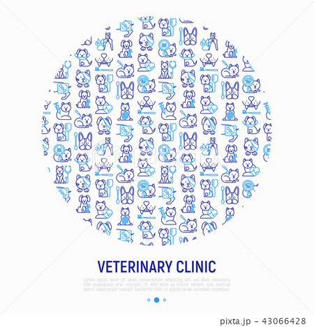 Veterinary clinic concept in circle 43066428