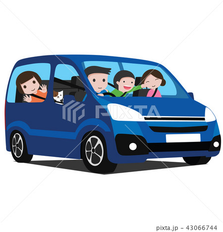 家族4人で乗った車 43066744