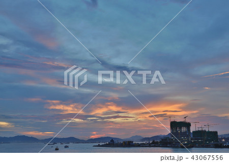 coastline with cityscape background at hk coastline with cityscape background at hk 43067556