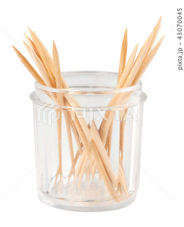 Toothpicks on white background 43070045