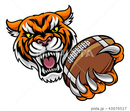 Tiger Holding American Football Ball 43070527