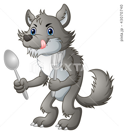 Vector Illustration of Hungry pig cartoon 43070740
