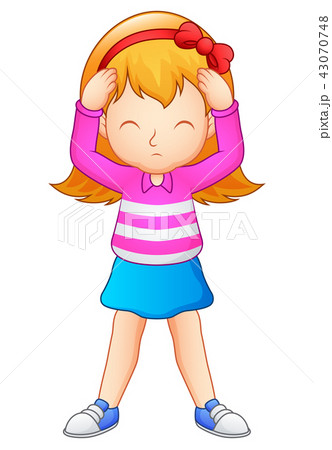 Vector illustration of Cute girl cartoon 43070748