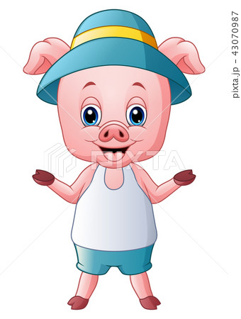 Cute pig cartoon 43070987