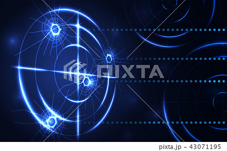 Blue radar target shooting range black background Blue radar target shooting range black background 43071195