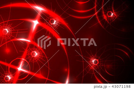 Red radar target shooting range black background Red radar target shooting range black background 43071198