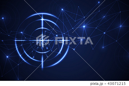 Blue radar target shooting range black background Blue radar target shooting range black background 43071215