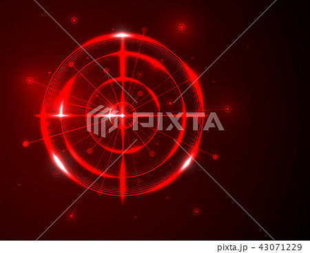 Red radar target shooting range black background Red radar target shooting range black background 43071229