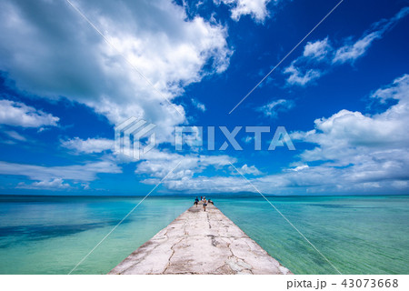 竹富島 西桟橋の写真素材