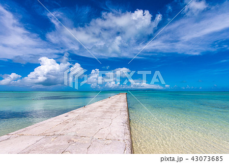 竹富島 西桟橋の写真素材