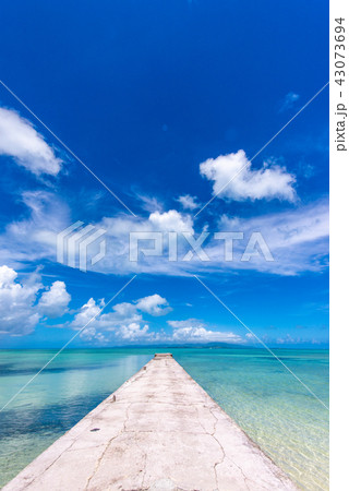 竹富島 西桟橋の写真素材