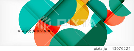 Semi circle abstract background, modern geometric pattern design. Business or technology 43076224