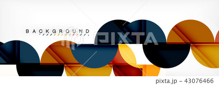 Circle modern geometrical abstract background illustration 43076466