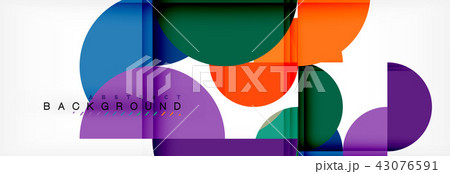 Modern geometrical abstract background - circles. Business or technology presentation design 43076591