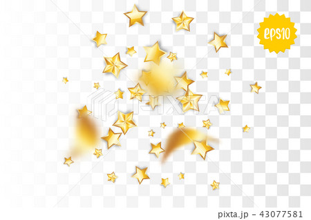 Golden holiday star confetti random falling 43077581