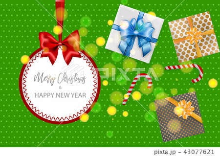 Merry Christmas 2019 New year greeting card 43077621