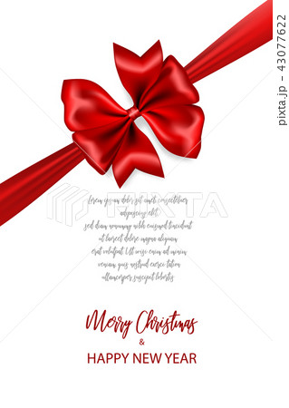 Merry Christmas red satin silk gift bow Merry Christmas red satin silk gift bow 43077622