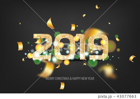 2019 new year golden banner 2019 new year golden banner 43077663