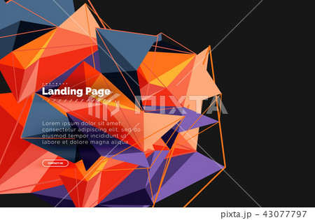 Polygonal geometric design, abstract shape made of triangles, trendy background Polygonal geometric design, abstract shape made of triangles, trendy background 43077797