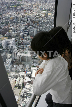 あべのハルカス展望台と子供 あべのハルカス展望台と子供 43077881
