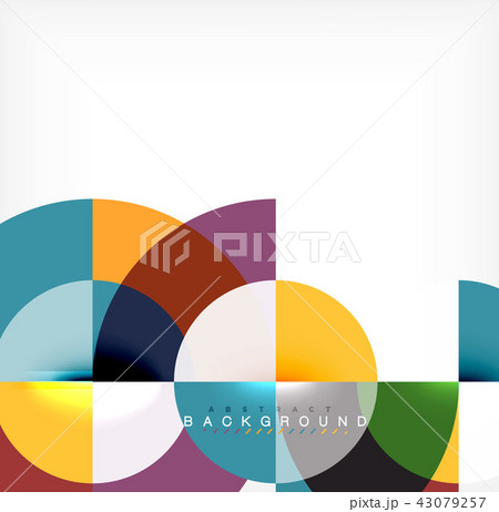Minimal circle abstract background design, multicolored template for business or technology Minimal circle abstract background design, multicolored template for business or technology 43079257